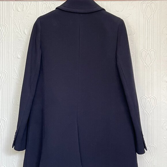 Very chic navy wool double cloth peacoat by J Crew size 12 or 10 US. - Picture 2 of 2